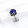 Nuevos Pendientes Redondos de Circonita con Corona Retro Transfronterizos Europeos y Americanos para Mujer, Personalidad, Tendencia, Encanto, Moda, Pendientes de Acero de Titanio