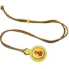 Colgante de Cobre Chapado en Oro con Forma de Calabaza con Diseño Hueco de Filigrana, Estilo Brújula, Tendencia Nacional Retro, Lujo Ligero, Collar Versátil y Exquisito