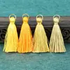Pingente de 5cm anel de ferro franja franja poliéster brilhante multicolor opcional pequena franja pendurada orelha variedade de estilos