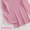 Camiseta de Tricô Manga Curta Gola Redonda Ponto Pit Romboide Fio Cardado Camiseta Base Feminina Primavera 2025 Nova Doce