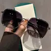 K-Style Bi Gafas de Sol de Montura Grande para Mujer Gafas de Sol Estilo Ins Harajuku Retro Anti-UV Transmisión en Vivo Fábrica Venta al por Mayor Dropshipping