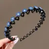 Elegante diadema de cuadros de lunares para mujer, diadema de corona alta para lavarse la cara, diadema para uso diario con dientes, accesorio para el cabello
