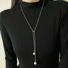 Cadena de Suéter Larga Ajustable con Corazón Nuevo Estilo Popular Moda de Lujo Ligero Nicho Collar de Gama Alta para Mujer