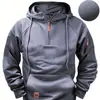 Sudadera con Cremallera y Múltiples Bolsillos para Hombre, Nueva para Primavera y Otoño 2024, Sudadera sin Capucha para Deporte y Uso Casual