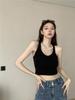 Regata de Algodão Puro com Suspensório Cruzado nas Costas Bonita para Garota Quente Roupa Íntima Feminina Look Emagrecedor Sexy Anti-Exposição Top Externo