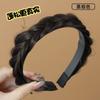 Diadema de peluca ancha de cinco hebras trenzadas para mujer, diadema trenzada tejida a mano, diadema alta trenzada de acrílico, accesorios para el cabello