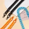 Bolso de Hombro Tejido de Acrílico y Aleación Color Caramelo con Cadena Cruzada, Cadena para Teléfono DIY Hecha a Mano, Cadena Colgante y Piezas de Accesorios