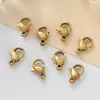 Fecho Lagosta de Aço Inoxidável Ouro Forjado Pulseira Pingente Corrente de Bolsa Anel de Conexão Acessórios de Joias Metálicas Artesanais DIY com Contas