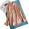 Oferta especial: Camisa de Seda Pesada para Mujer Ol22Mm, Textura Coral Dorado, Camisa de Botones de Seda de Morera