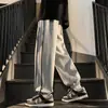 Calças Casuais Cinzas Masculinas Primavera Outono Verão Finas Americanas Perna Reta Joggers Tendência Soltas Esportivas Longas