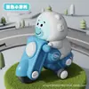 Transfronterizo Nuevo Mini Oso de Dibujos Animados para Niños Coche de Carreras de Presión Coche Deportivo Motocicleta Coche de Juguete Regalo Al Por Mayor