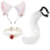 Diadema con Orejas de Gato para Cosplay Joyería de Cola de Gato Hecha a Mano Lindo Accesorios para el Cabello de Chica Gato Orejas de Animal Set de Accesorios de Cola de Animal
