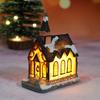 Decorações de Natal Resina Luminosa Micro Paisagem Casa Pequena Decoração de Natal Pequenos Enfeites Suprimentos para Presente