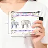 2025 Cartera Pequeña de Elefante Retro Bolsa de Monedas para Niños Ins Coreana Bolsa para Llaves Almacenamiento de Identificación Bolsa Cuadrada