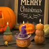 Vela de aromaterapia hecha a mano para bricolaje herramienta de lijado de epoxi sombrero mágico de Halloween cabeza de calabaza de tres piezas desmoldeo fácil molde de silicona