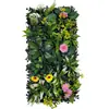 Planta Verde Simulada Cabezal de Puerta Decoración Interior Fondo Césped de Plástico Flores Falsas