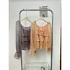 Blusa de Otoño para Mujer Ruoxin Estilo Coreano Suave con Capas de Volantes y Encaje Top Holgado