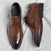 Zapatos de cuero transfronterizos para hombre, nuevos zapatos británicos de punta Brock con suela suave para hombre, zapatos de vestir de negocios para novios y bodas.