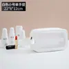 Bolsa Cosmética de PVC Esmerilado, Neceser Transparente Impermeable, Bolsa de Almacenamiento Portátil de Gran Capacidad, Bolsa de Mano para Viajes