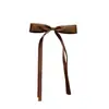 Pasador de Cinta Multicolor de Poliéster-Algodón de 2.5 cm con Moño, Pinza de Pato Doble Cinta Elegante, Dulce, Lindo y Elegante