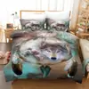 Impresión digital 3D transfronteriza cama tres piezas Kit de patrón de Lobo Amazon AliExpress Wish fabricantes de comercio exterior al por mayor