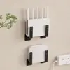 Estante de almacenamiento para decodificador de TV montado en la pared, soporte sin taladro