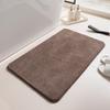 Tapete Antideslizante para Pies de Inodoro Tapete para Puerta de Entrada Alfombra para Puerta de Dormitorio Sala de Estar Alfombra Gruesa de Cachemira de Imitación Alfombra Absorbente para Piso de Baño