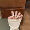 Selección mixta de uñas postizas para pegar manicura francesa ojo de gato manicura de lujo ligero producto terminado pegatinas temperamento blanqueamiento pegatinas de uñas de alta calidad