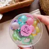 Gomas para el cabello para niños del tamaño de un pulgar en colores macarrón con diseños de corazón y estrella, Diademas para bebé que no dañan el cabello, Juego en caja