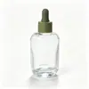 Frasco Conta-Gotas Plano Transparente 15ml 30ml em Estoque de Fábrica Engarrafamento de Óleo Essencial de Aromaterapia Essência Frasco Pequeno para Amostra