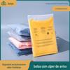 Mensagem de aviso dedicada transfronteiriça saco de embalagem roupa saco ziplock PE saco plástico sapatos meias saco de embalagem mensagem de aviso saco de zíper