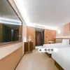 La Última Versión de Muebles para Hotel Naranja, Juego Completo para Habitaciones Estándar, Cabeceros de Hotel, Bases de Cama de Hotel y Barras Especializadas para Colgar Ropa de Cama para Casas de Huéspedes