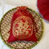 Bolsa de Dulces de Boda Brocado Bolsa de Dulces de Boda Bolsa Roja de la Suerte Bolsa de Regalo Bolsa de Huevos de Boda Caja de Dulces de Boda Cuadrada