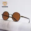 Nuevas Gafas de Sol Redondas de Acero Inoxidable, Gafas de Sol Polarizadas Decorativas de Moda, Anti-UV, Estilo Urbano Popular, Al Por Mayor en Stock