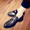 Moda Británica de Invierno Zapatos Casuales de Cuero con Punta Zapatos sin Cordones para Salón de Peluquería de Discoteca Zapatos Mocasines que Aumentan la Altura Zapatos Cálidos de Algodón para Hombre