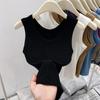 Chaleco de Hilo con Diseño Delgado Estilo Coreano de Nicho Forma de I para Mujer Verano Cubriente Parafilm Top Interior Ins