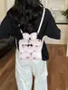 Bolsa Infantil 2026 Novo Estilo Coreano Mochila 3D com Laço e Bolinhas Estilo Escolar Menina para o Dia a Dia Mochila de Desenho Animado