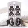 4cm+2,5cm Formato de Coração Versátil Tinta de Borracha Tom Terra Pequeno e Médio Clip de Cabelo Combinado Venda Quente Transfronteiriça Conjunto