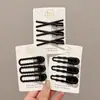 Pinza para el Cabello Negra Mate Sencilla, Pinza para Flequillo Lateral, Horquilla de Nuevo Estilo que No Deja Marca, Pinza de Pato, Accesorio para el Cabello