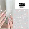 Pegatinas para Uñas Dopamina Macarrón Pintura al Óleo Pegatinas de Flores Pequeñas Frescas Versátiles Flor Pequeña Relieve Tridimensional Calcomanías Decorativas