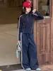 Conjunto Feminino 2026 Outono Novo Estilo: Conjunto de Duas Peças Outono para Crianças Maiores: Jaqueta Moletom com Gola Alta Estampada e Calça Jogger com Cordão