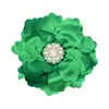 Nuevo Tejido de Satén Hecho a Mano Perla Diamante Núcleo de Flor Flor diy Accesorios para el Cabello Tocado Zapatos y Sombreros Accesorios de Ropa