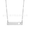 Collar Largo Coreano Ins Personalidad Simple Acero Inoxidable Hueco Amor Collar Cadena Clavícula Collar en Blanco