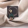 Pendientes de chica con personalidad y temperamento coreano Tarjeta DIY Patrón creativo exquisito Pendientes usar cartón