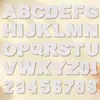 Nuevos parches bordados de letras y números en inglés con lentejuelas blancas y adhesivo termofusible para decoración DIY en ropa y bolsos