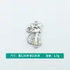 Al por mayor Versión Coreana Creativo Gota de Aceite Aleación Gato Lindo Estampado Etiqueta de Perro Pendientes Colgante Pulsera Joyería Accesorios DIY