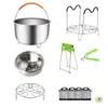 Vaporera Transfronteriza de 6 Cuartos de Acero Inoxidable 304, Set de Accesorios Instant Pot en Stock