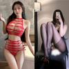 Lencería Sexy, Medias Negras Abiertas, Tentador, Sexy, Desgarrable, Cama de Cuerpo Completo, Suministros de Talla Grande, Pasión Femenina y Entrega Provocativa