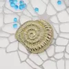 Botones Metálicos Versátiles de Caracola Texturizada de 35 mm para Blusas y Chaquetas de Mujer, Accesorios de Ropa, Botones Decorativos al por Mayor