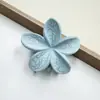 Pinza para el cabello de flor de plumeria de suministro transfronterizo, color degradado, moderno accesorio para el cabello para recogidos de mujer, pinza de tiburón